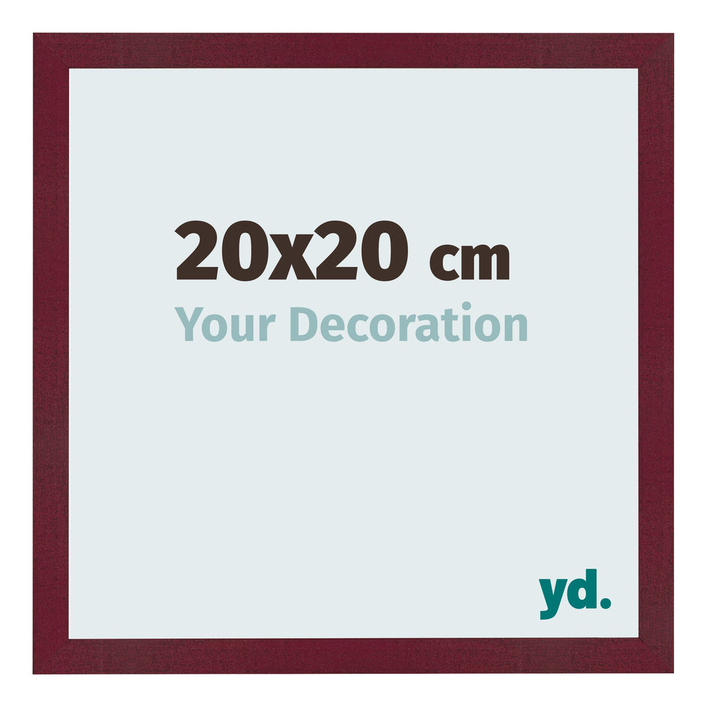 Photo Frame 20x20 cm Wine Red Swept MDF Bologna Front Size | Yourdecoration.com