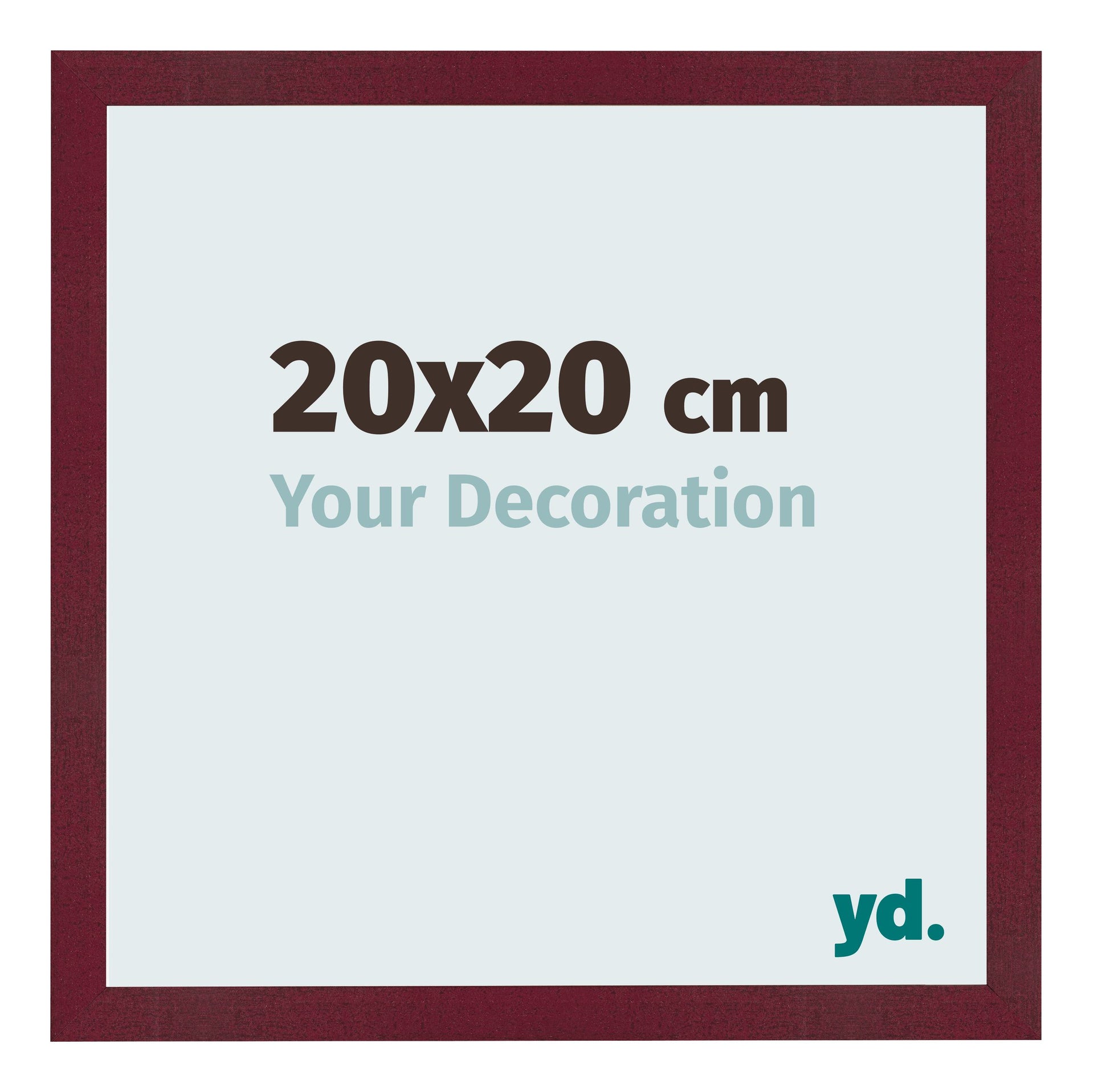 Photo Frame 20x20 cm Wine Red Swept MDF Bologna Front Size | Yourdecoration.com