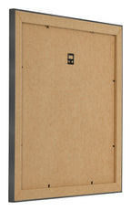 Photo Frame 20x20cm Black Silver Polished MDF Pisa Back Oblique | Yourdecoration.com