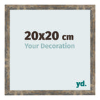 Photo Frame 20x20cm Blue Gold Melange MDF Bologna Front Size | Yourdecoration.com