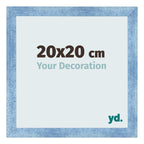 Photo Frame 20x20cm Clear Blue Swept MDF Pisa Front Size | Yourdecoration.com