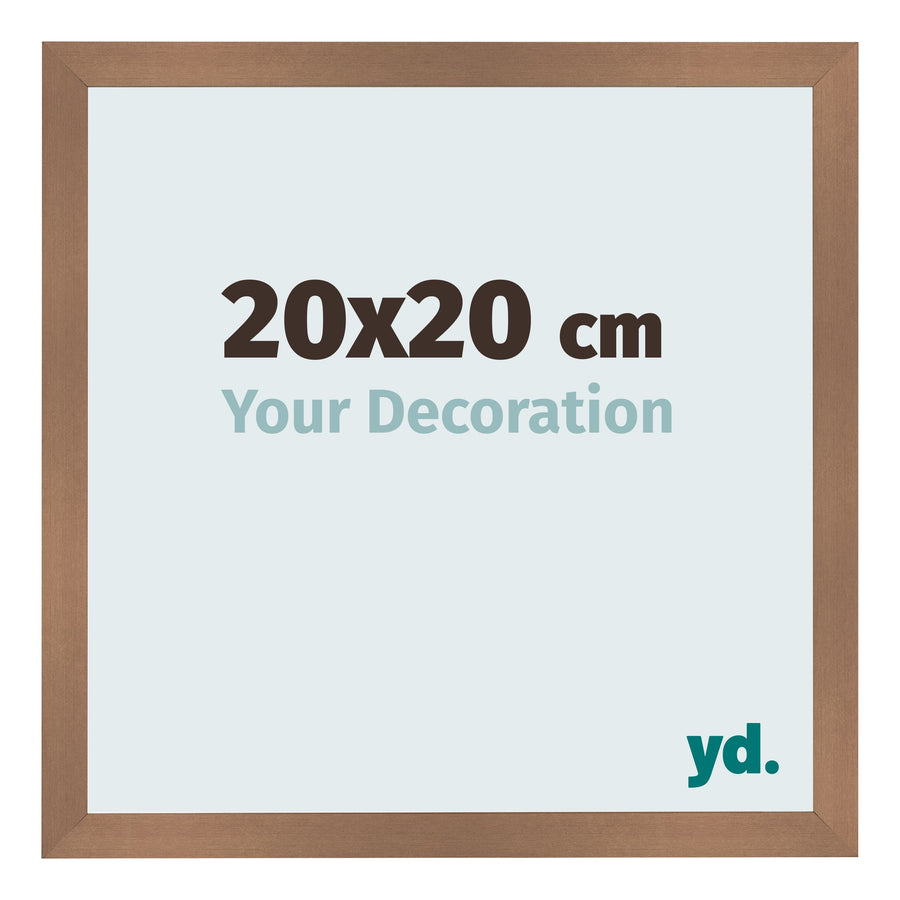 Photo Frame 20x20cm Copper Design MDF Bologna Front Size | Yourdecoration.com