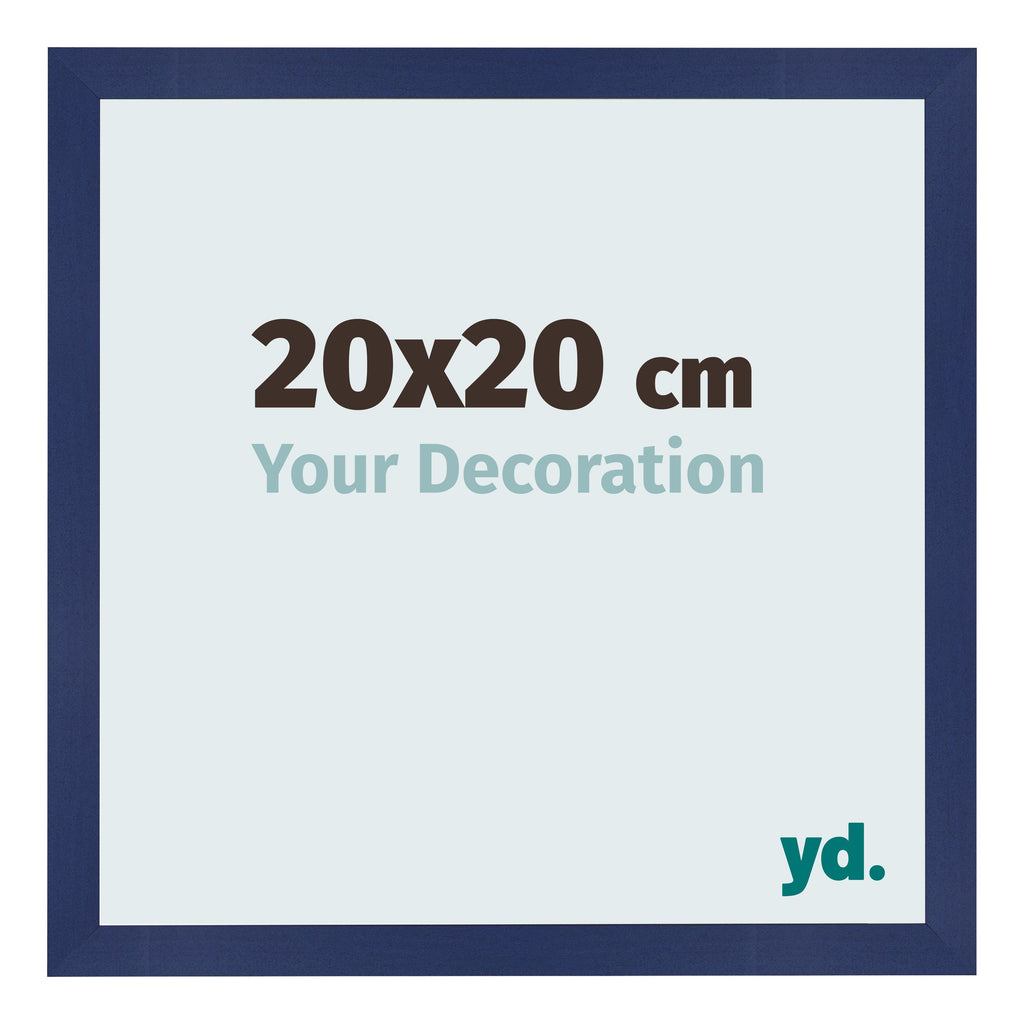 Photo Frame 20x20cm Dark Blue Swept MDF Bologna Front Size | Yourdecoration.com