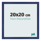 Photo Frame 20x20cm Dark Blue Swept MDF Bologna Front Size | Yourdecoration.com