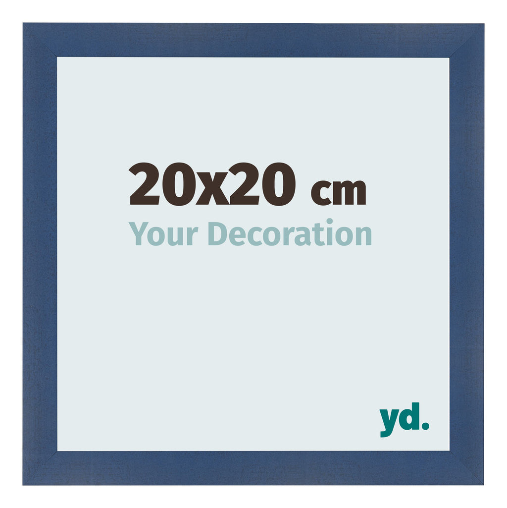 Photo Frame 20x20cm Dark Blue Swept MDF Pisa Front Size | Yourdecoration.com