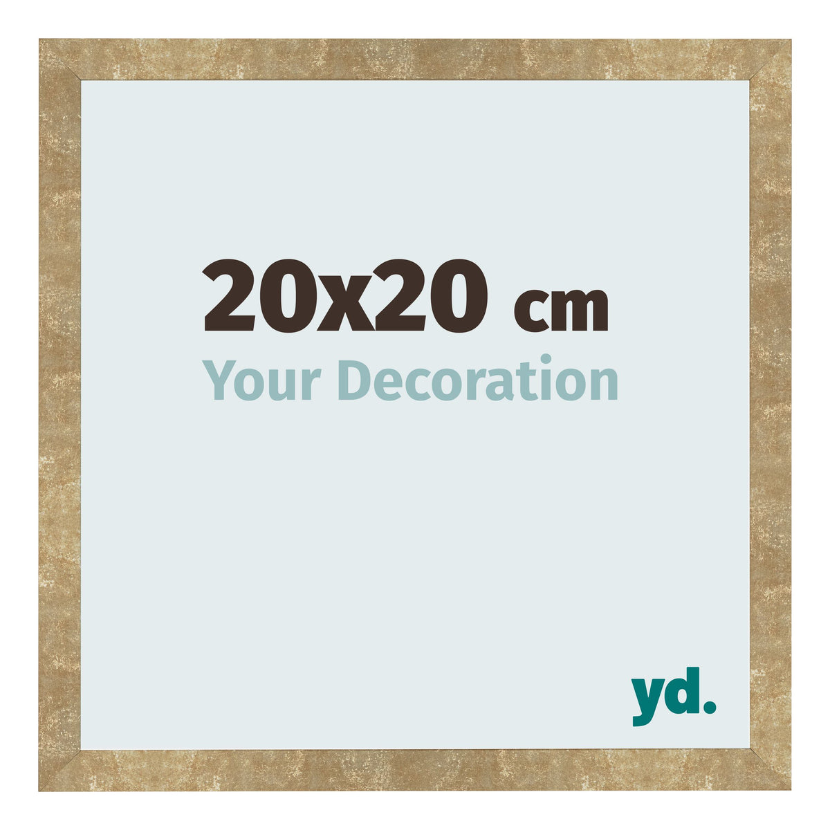 Photo Frame 20x20cm Gold Antique MDF Bologna Front Size | Yourdecoration.com