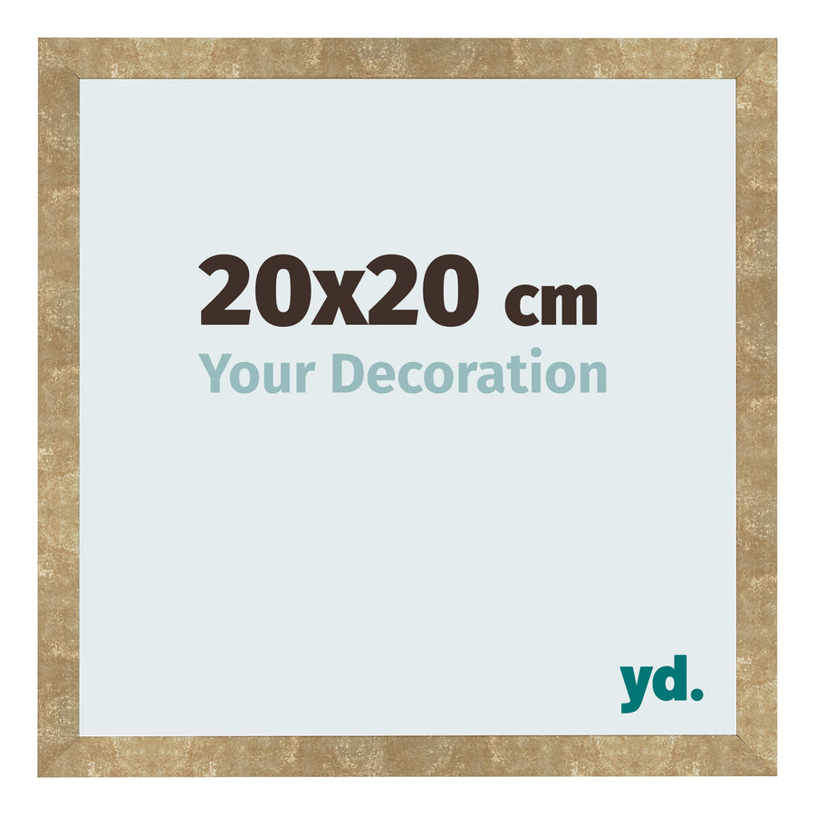 Photo Frame 20x20cm Gold Antique MDF Bologna Front Size | Yourdecoration.com