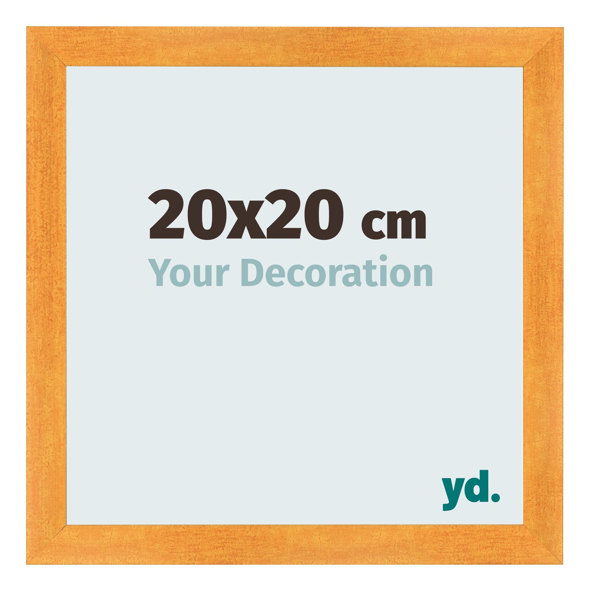 Photo Frame 20x20cm Orange MDF Pisa Front Size | Yourdecoration.com