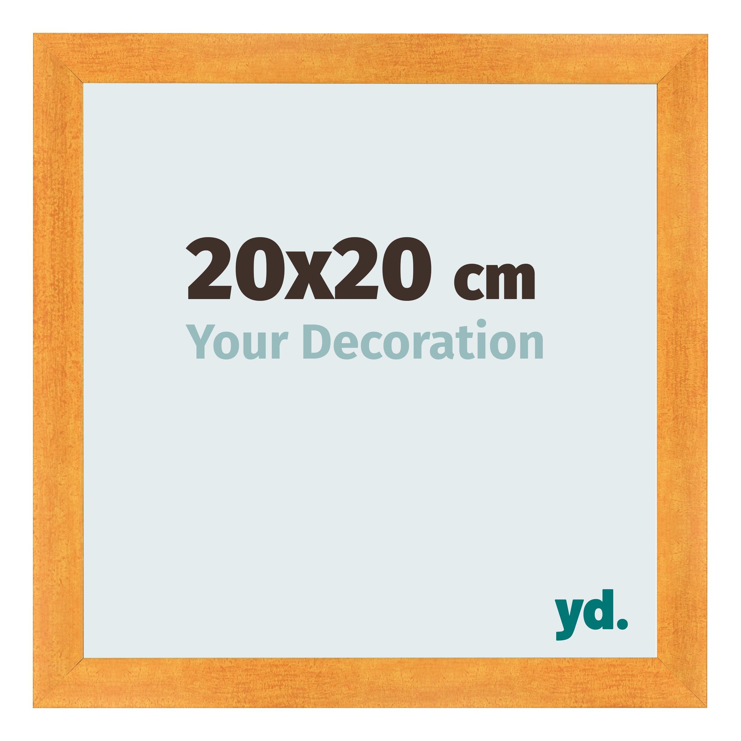 Photo Frame 20x20cm Orange MDF Pisa Front Size | Yourdecoration.com