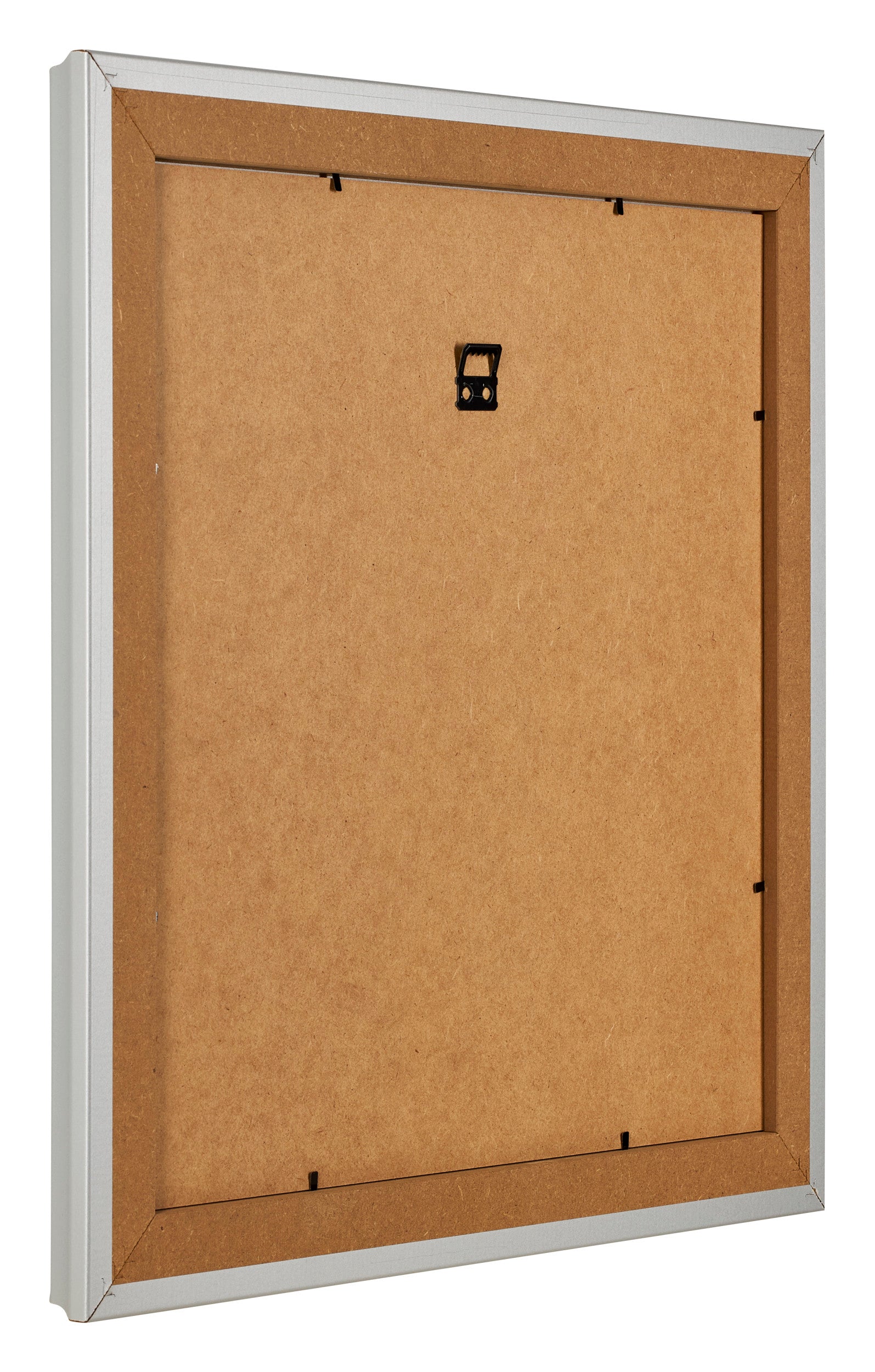 Photo Frame 20x20cm Silver Matte MDF Lazio Back Oblique | Yourdecoration.com