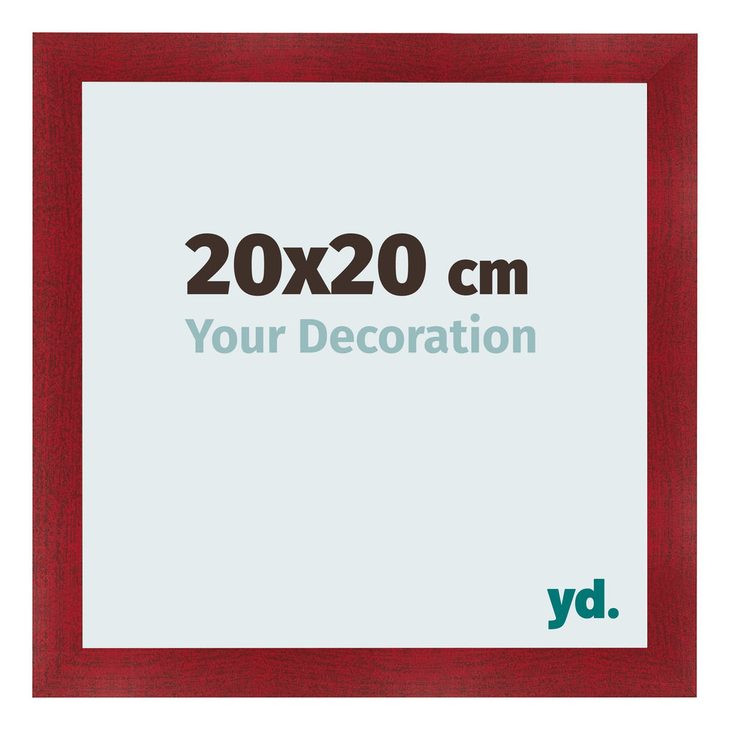 Photo Frame 20x20cm Wine Red Swept MDF Pisa Front Size | Yourdecoration.com