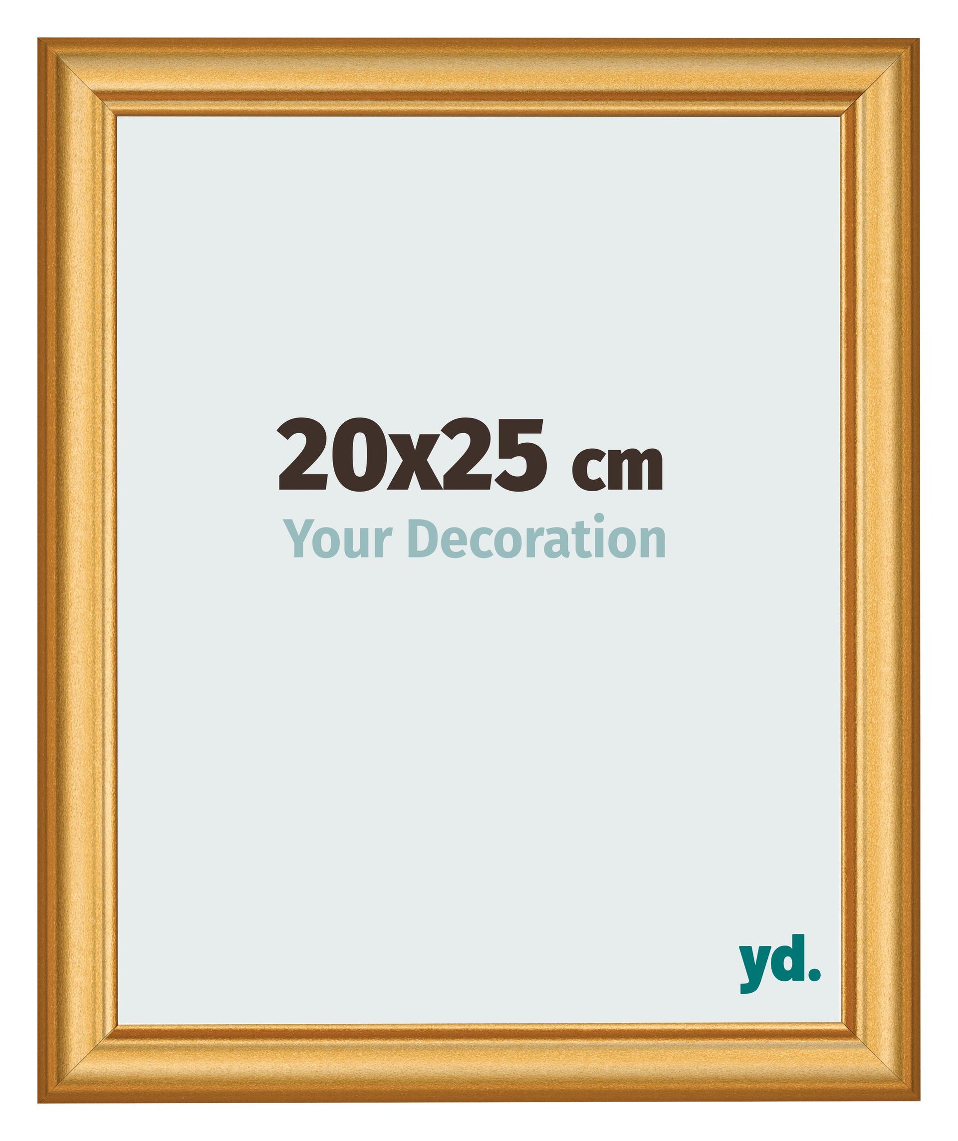 Photo Frame 20x25cm Gold Matte MDF Lazio Front Size | Yourdecoration.com