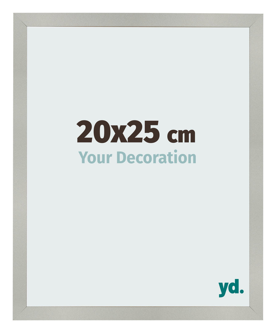 Photo Frame 20x25cm Silver Matte MDF Bologna Front Size | Yourdecoration.com