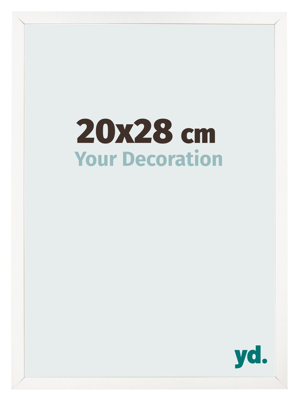 Photo Frame 20x28 cm White High Gloss MDF Bologna Front Size | Yourdecoration.com