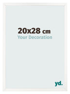 Photo Frame 20x28 cm White High Gloss MDF Bologna Front Size | Yourdecoration.com
