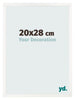Photo Frame 20x28 cm White High Gloss MDF Bologna Front Size | Yourdecoration.com