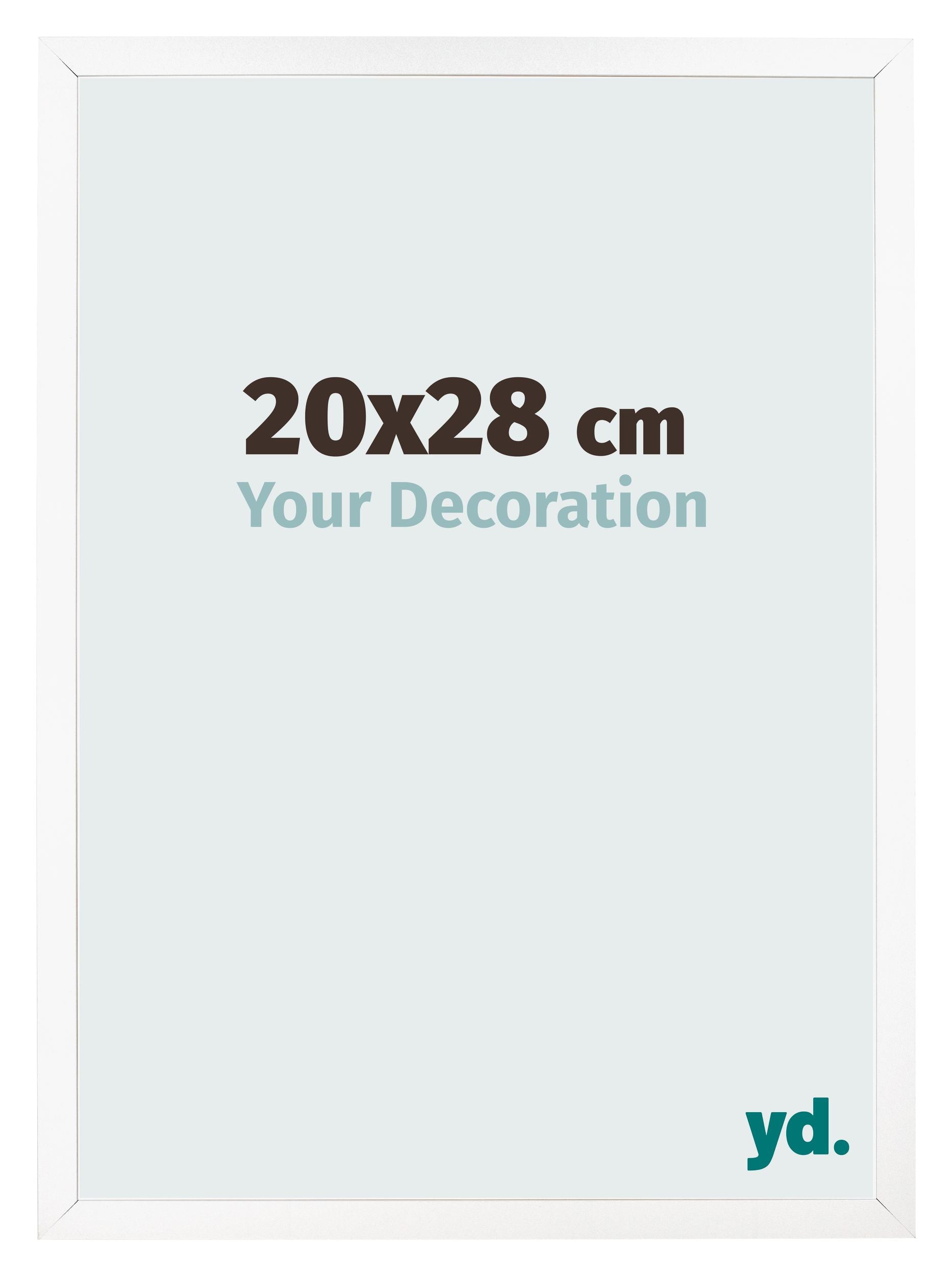 Photo Frame 20x28 cm White Matte MDF Bologna Front Size | Yourdecoration.com