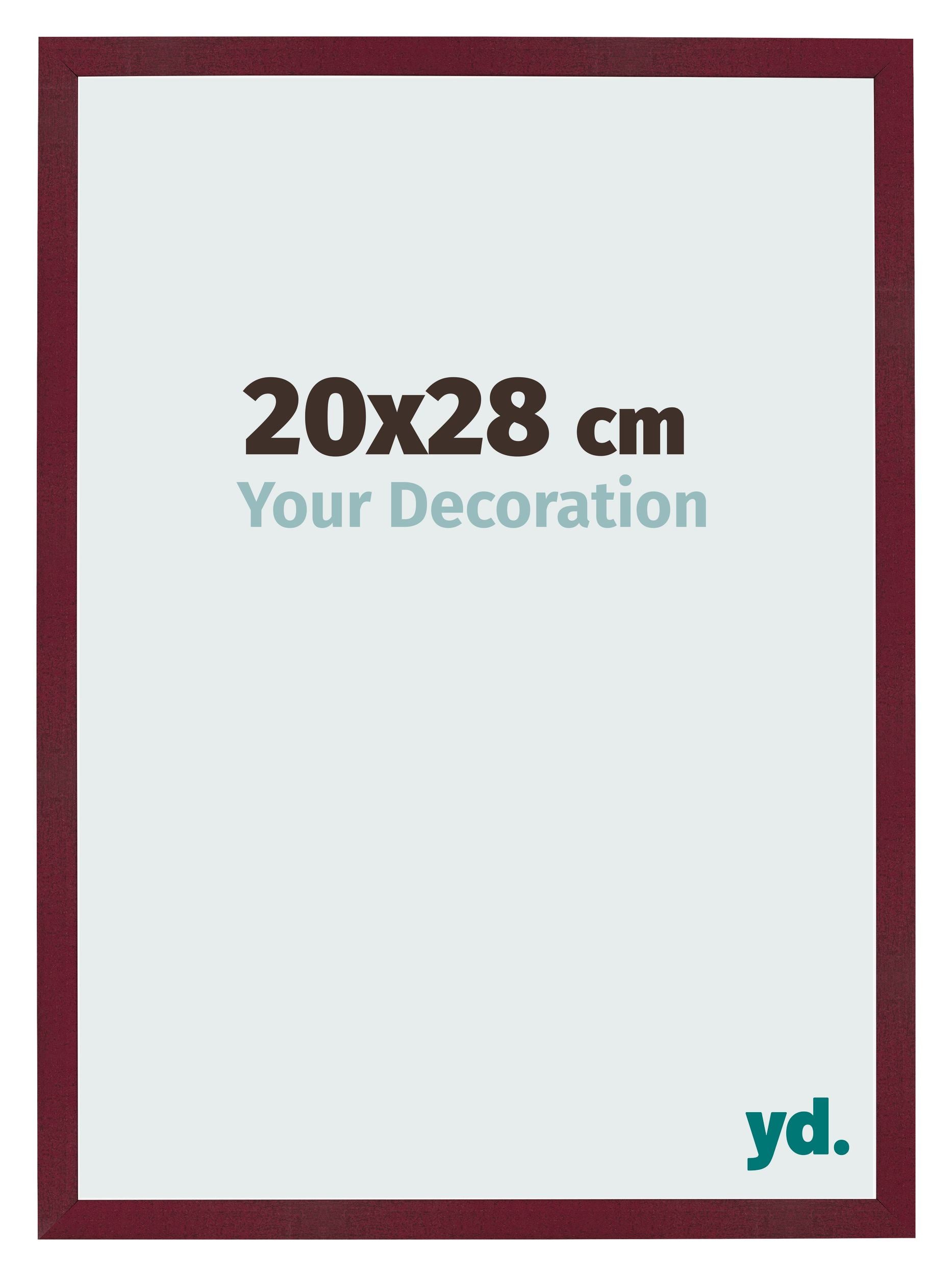 Photo Frame 20x28 cm Wine Red Swept MDF Bologna Front Size | Yourdecoration.com