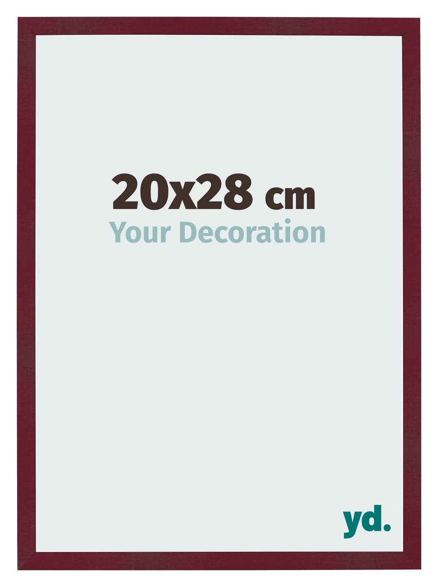 Photo Frame 20x28 cm Wine Red Swept MDF Bologna Front Size | Yourdecoration.com