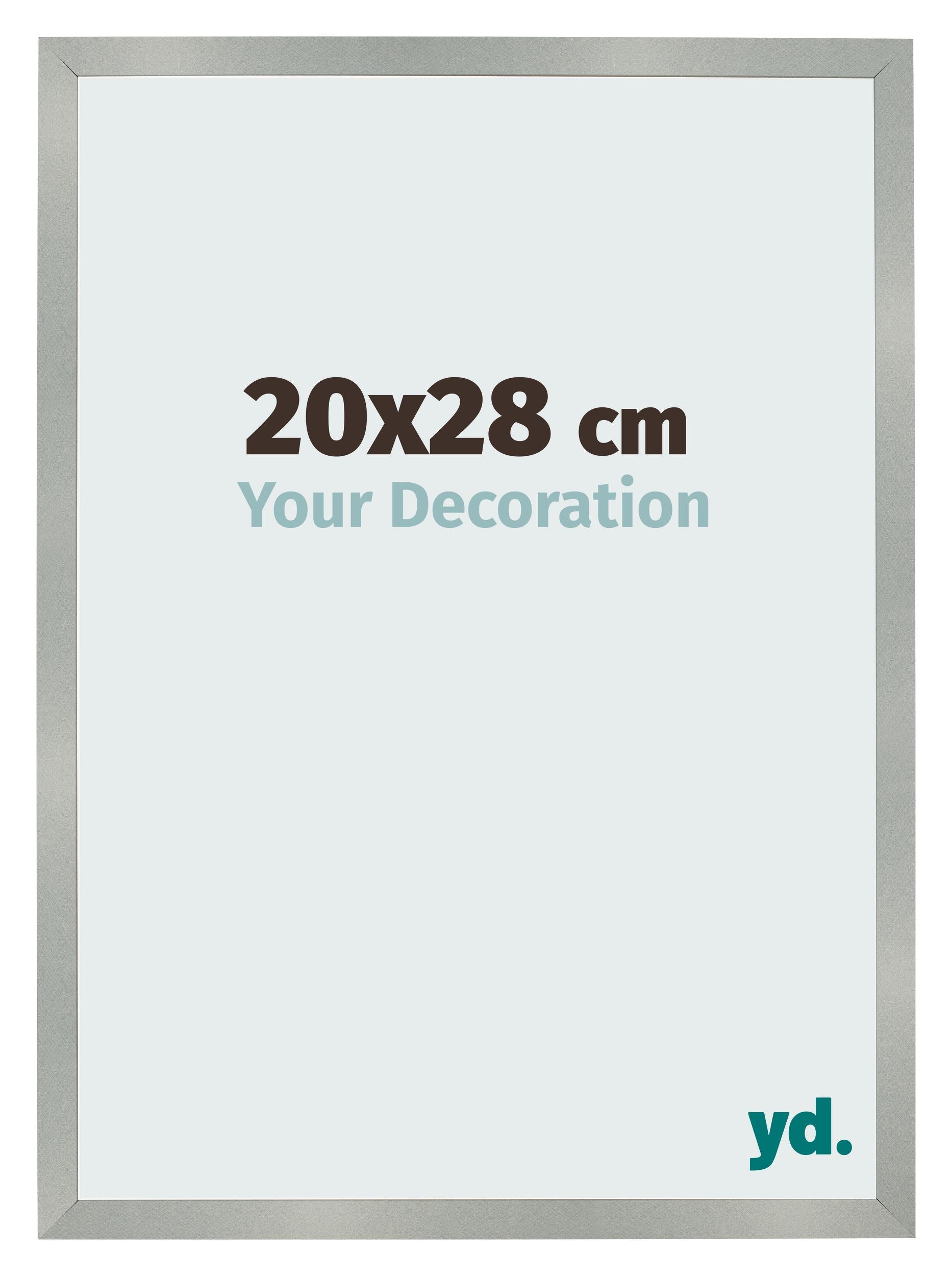 Photo Frame 20x28cm Aluminum Brushed MDF Bologna Front Size | Yourdecoration.com