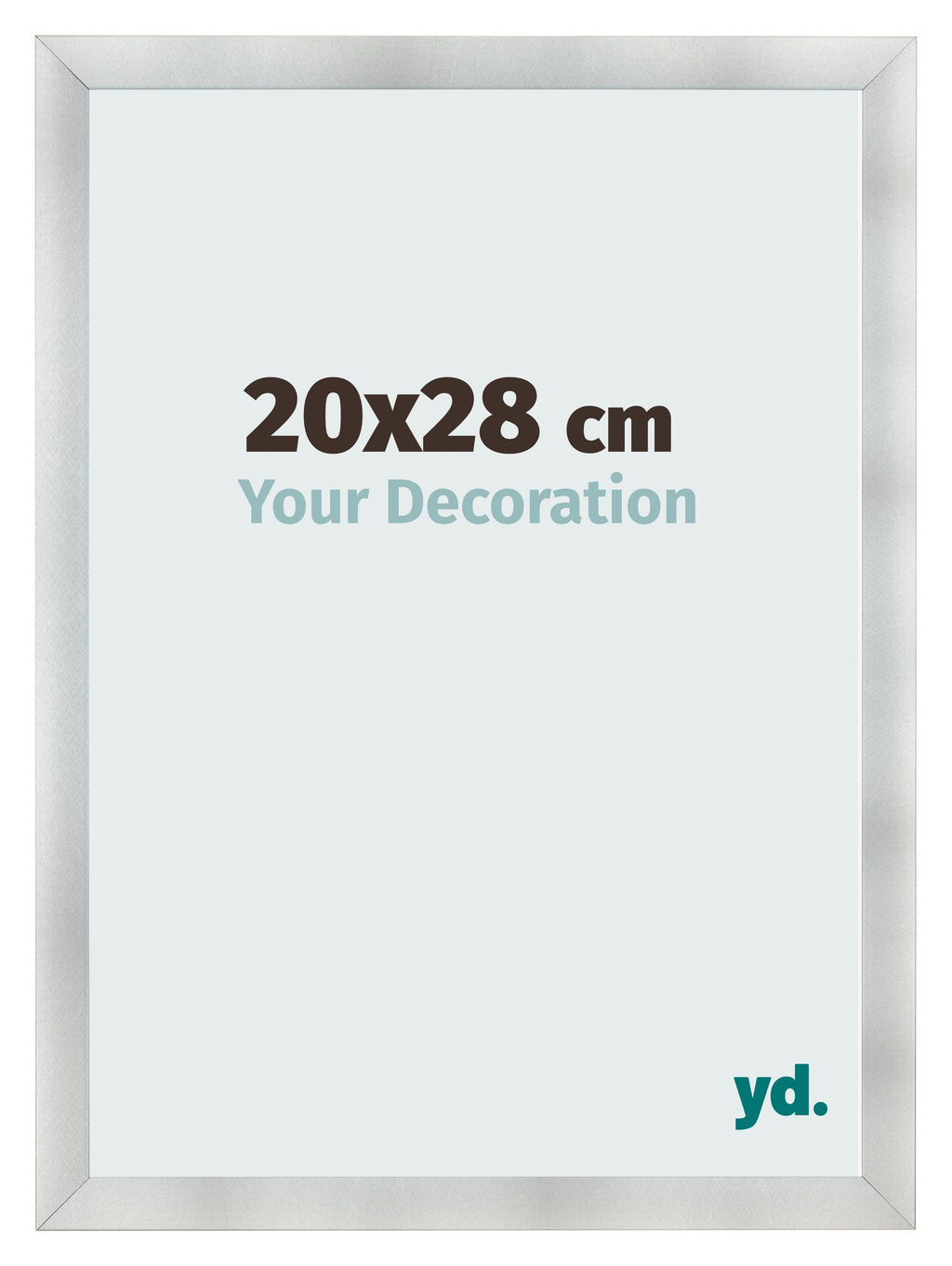 Photo Frame 20x28cm Aluminum Brushed MDF Pisa Front Size | Yourdecoration.com