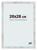 Photo Frame 20x28cm Aluminum Brushed MDF Pisa Front Size | Yourdecoration.com