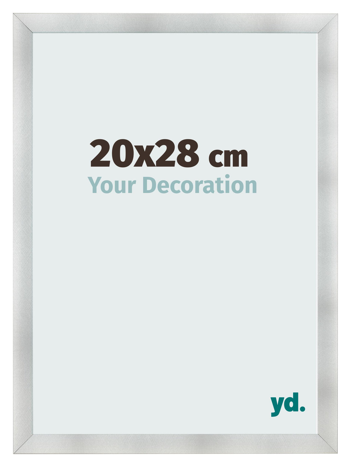Photo Frame 20x28cm Aluminum Brushed MDF Pisa Front Size | Yourdecoration.com