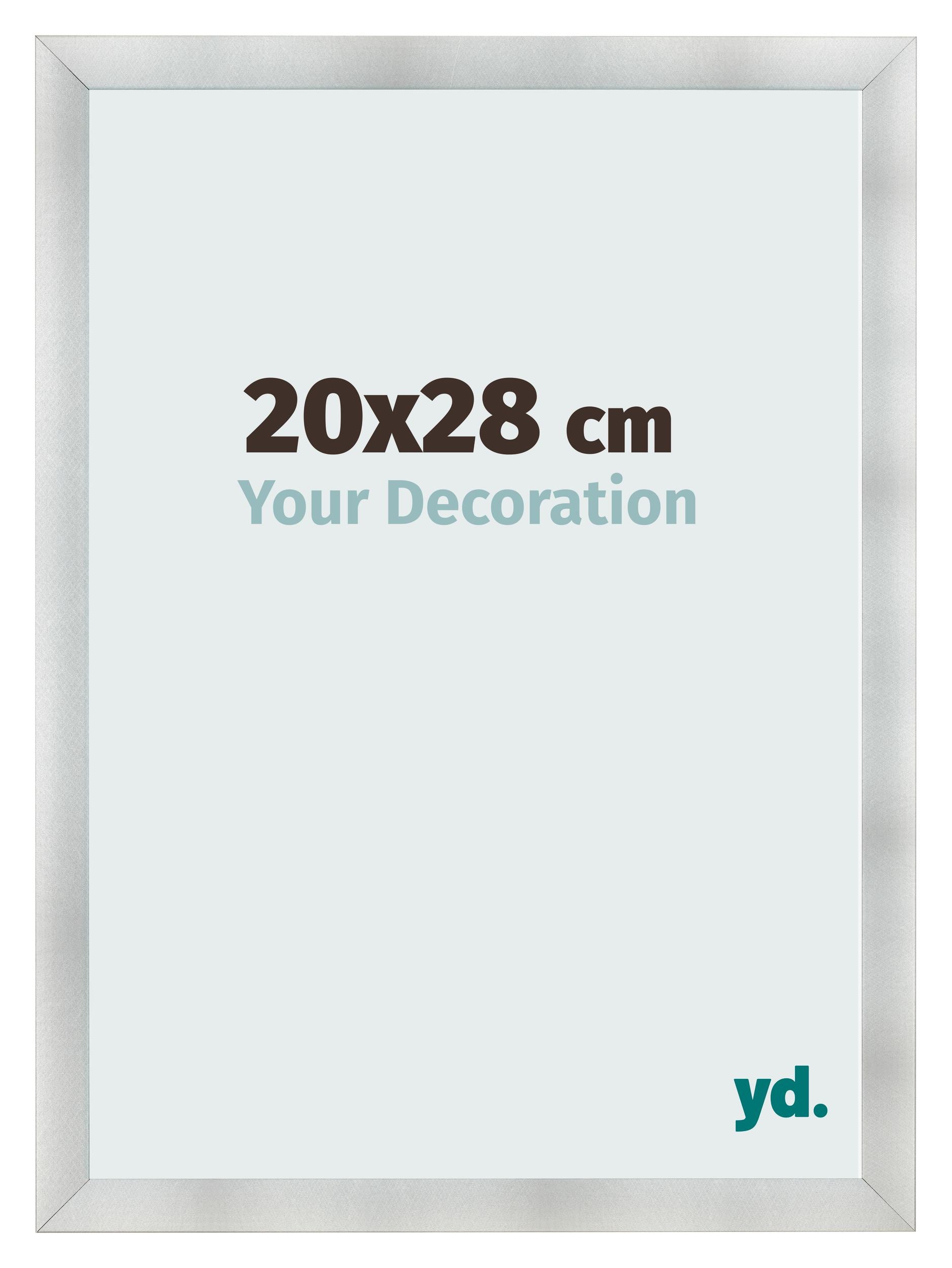 Photo Frame 20x28cm Aluminum Brushed MDF Pisa Front Size | Yourdecoration.com