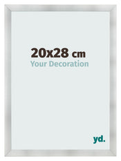 Photo Frame 20x28cm Aluminum Brushed MDF Pisa Front Size | Yourdecoration.com