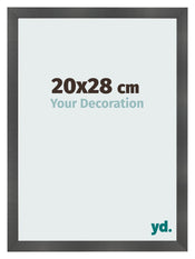 Photo Frame 20x28cm Black Silver Polished MDF Pisa Front Size | Yourdecoration.com