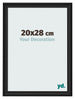 Photo Frame 20x28cm Black Woodgrain MDF Lazio Front Size | Yourdecoration.com