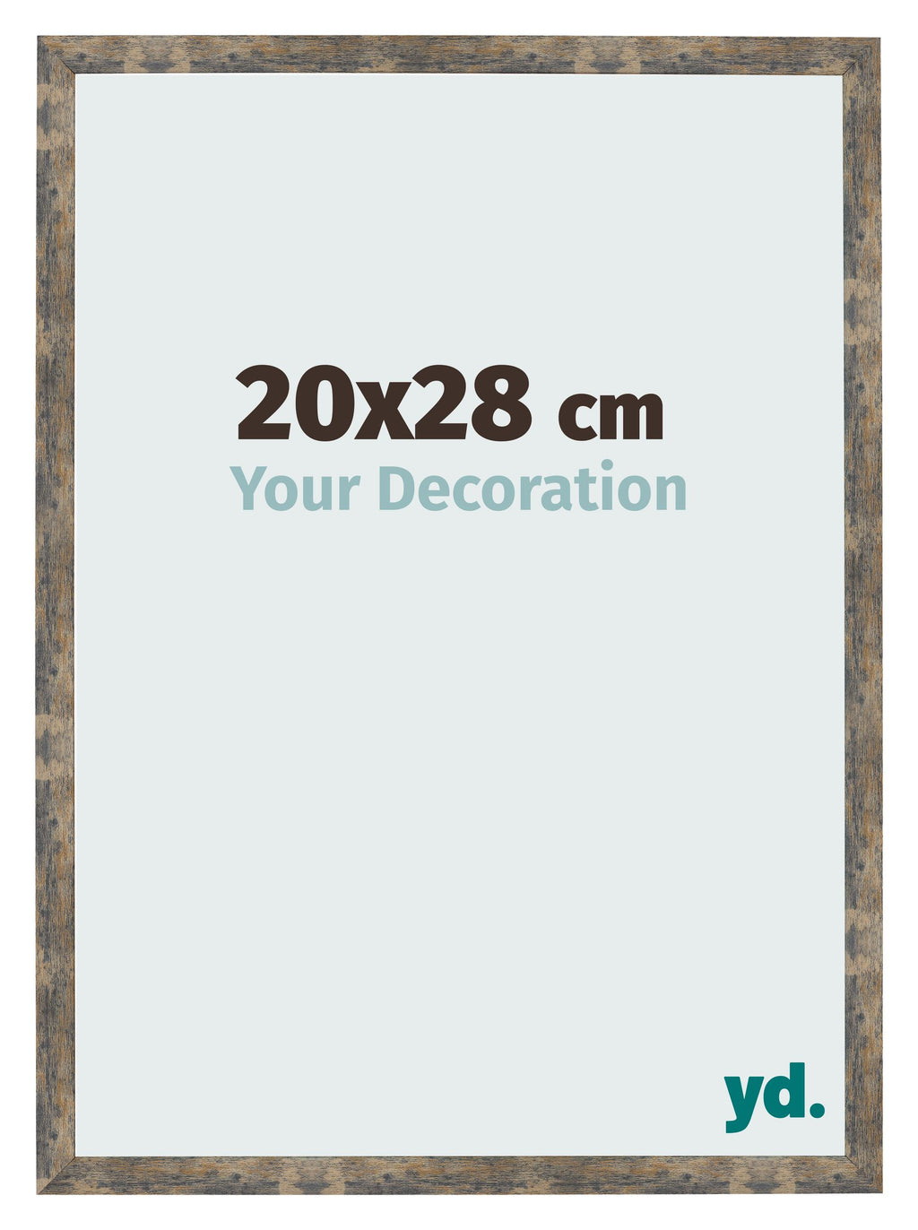 Photo Frame 20x28cm Blue Gold Melange MDF Bologna Front Size | Yourdecoration.com