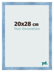 Photo Frame 20x28cm Clear Blue Swept MDF Pisa Front Size | Yourdecoration.com