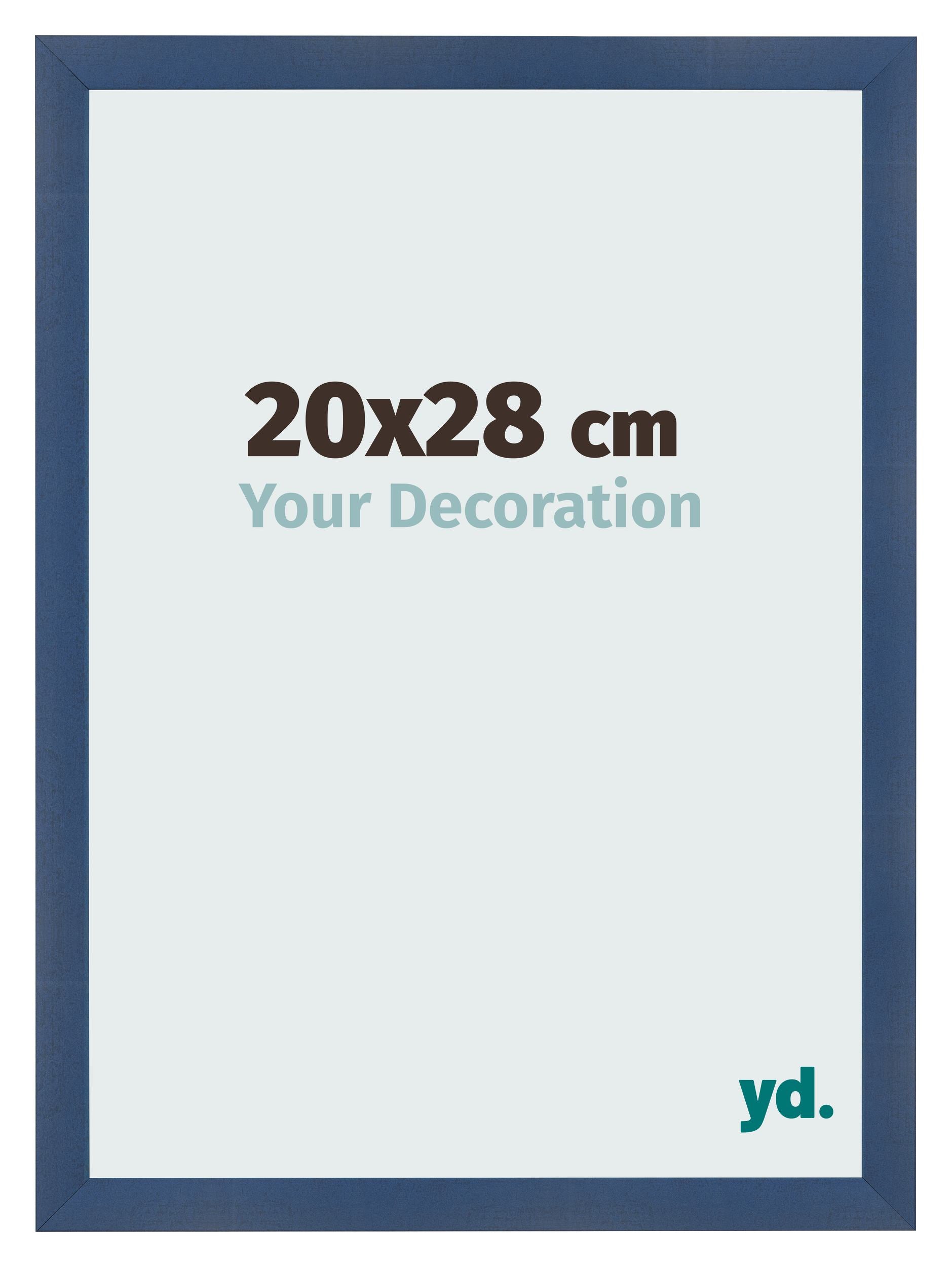 Photo Frame 20x28cm Dark Blue Swept MDF Pisa Front Size | Yourdecoration.com