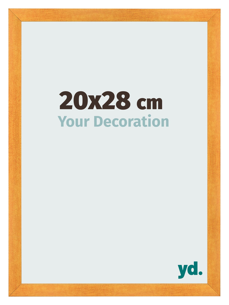Photo Frame 20x28cm Orange MDF Pisa Front Size | Yourdecoration.com