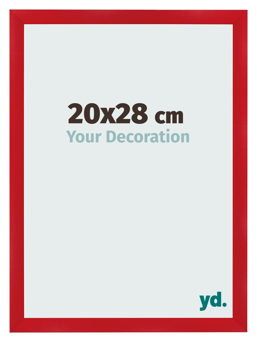 Photo Frame 20x28cm Red MDF Pisa Front Size | Yourdecoration.com
