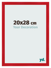 Photo Frame 20x28cm Red MDF Pisa Front Size | Yourdecoration.com