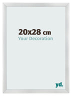 Photo Frame 20x28cm Silver Black Swept MDF Pisa Front Size | Yourdecoration.com