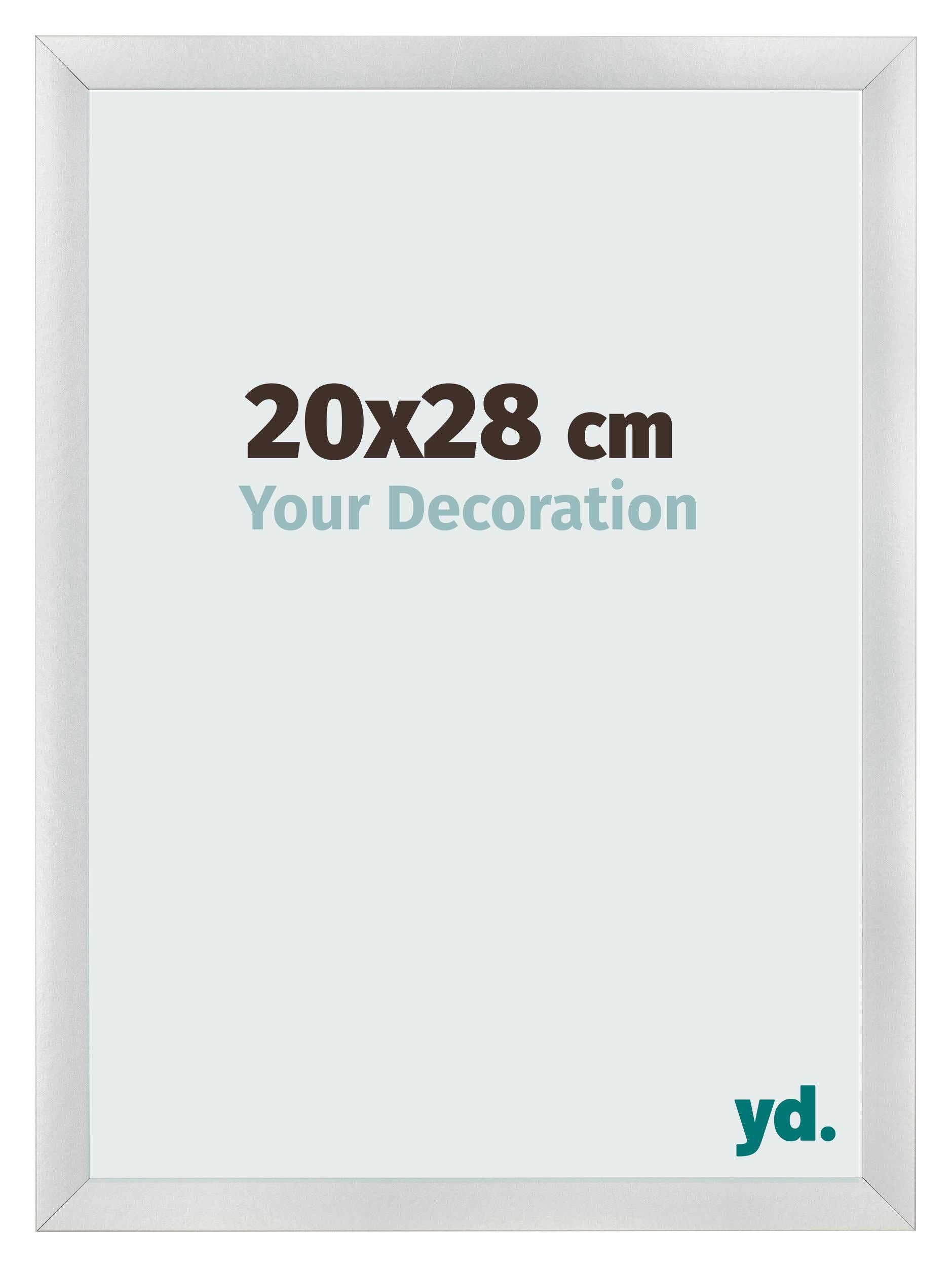 Photo Frame 20x28cm Silver Black Swept MDF Pisa Front Size | Yourdecoration.com