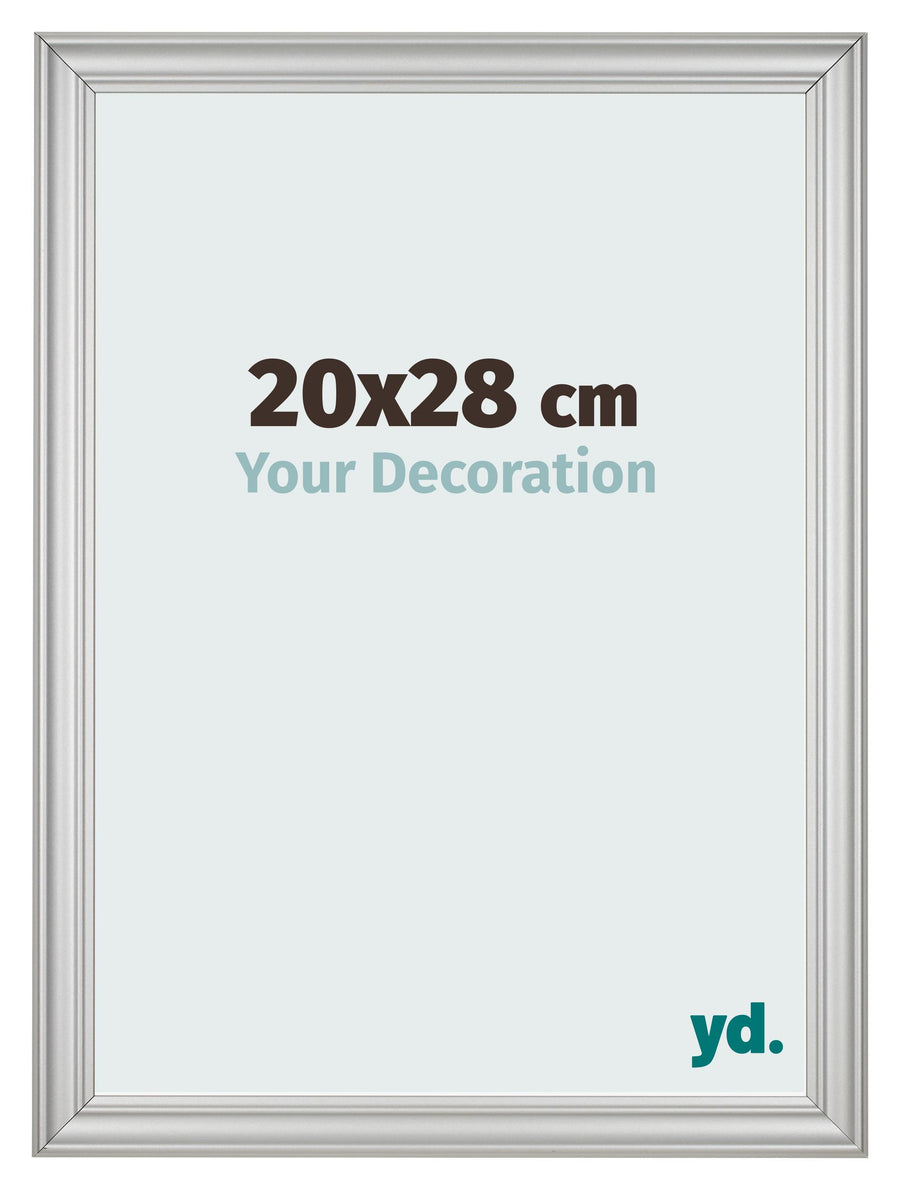 Photo Frame 20x28cm Silver Matte MDF Lazio Front Size | Yourdecoration.com