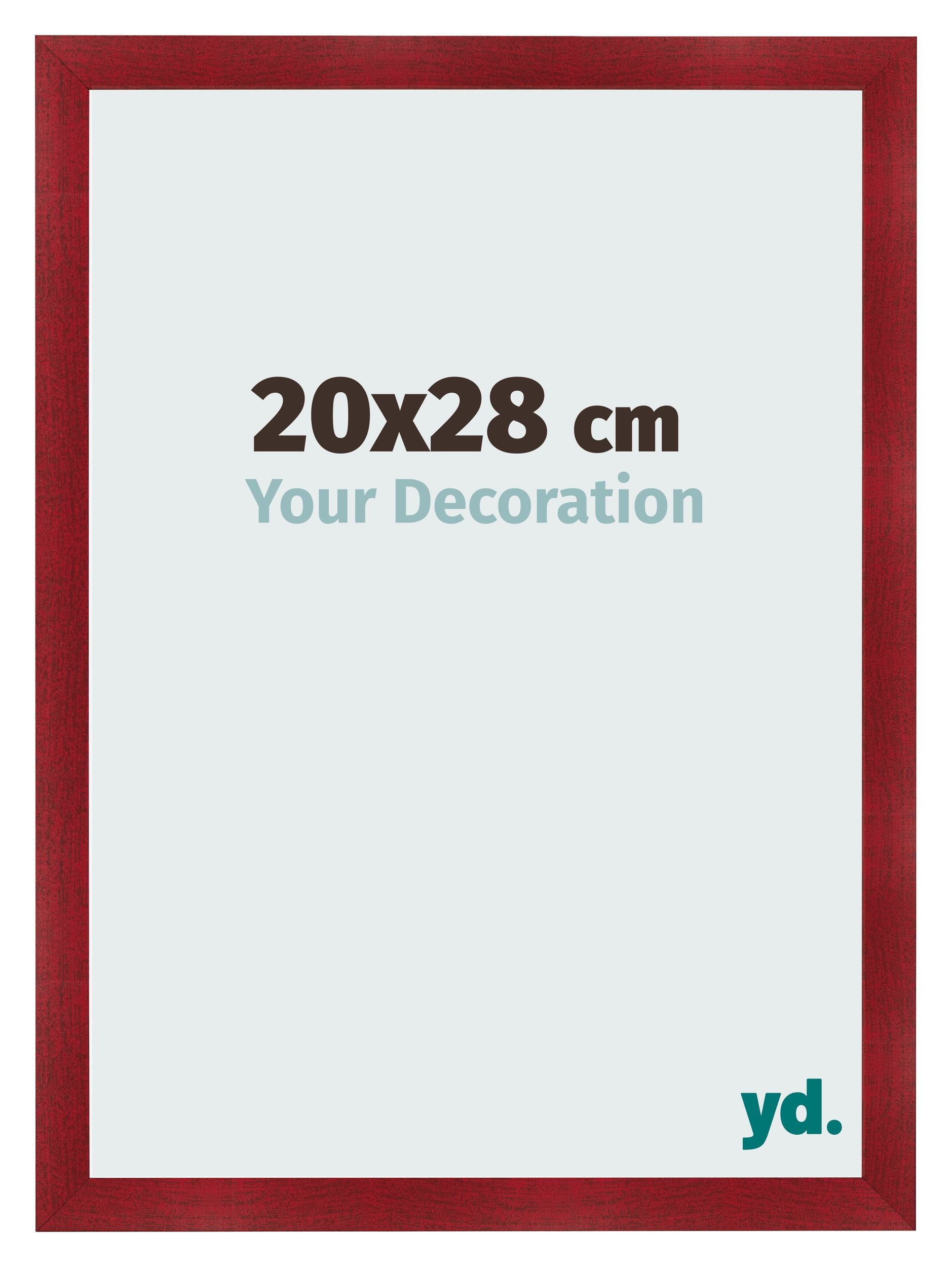 Photo Frame 20x28cm Wine Red Swept MDF Pisa Front Size | Yourdecoration.com