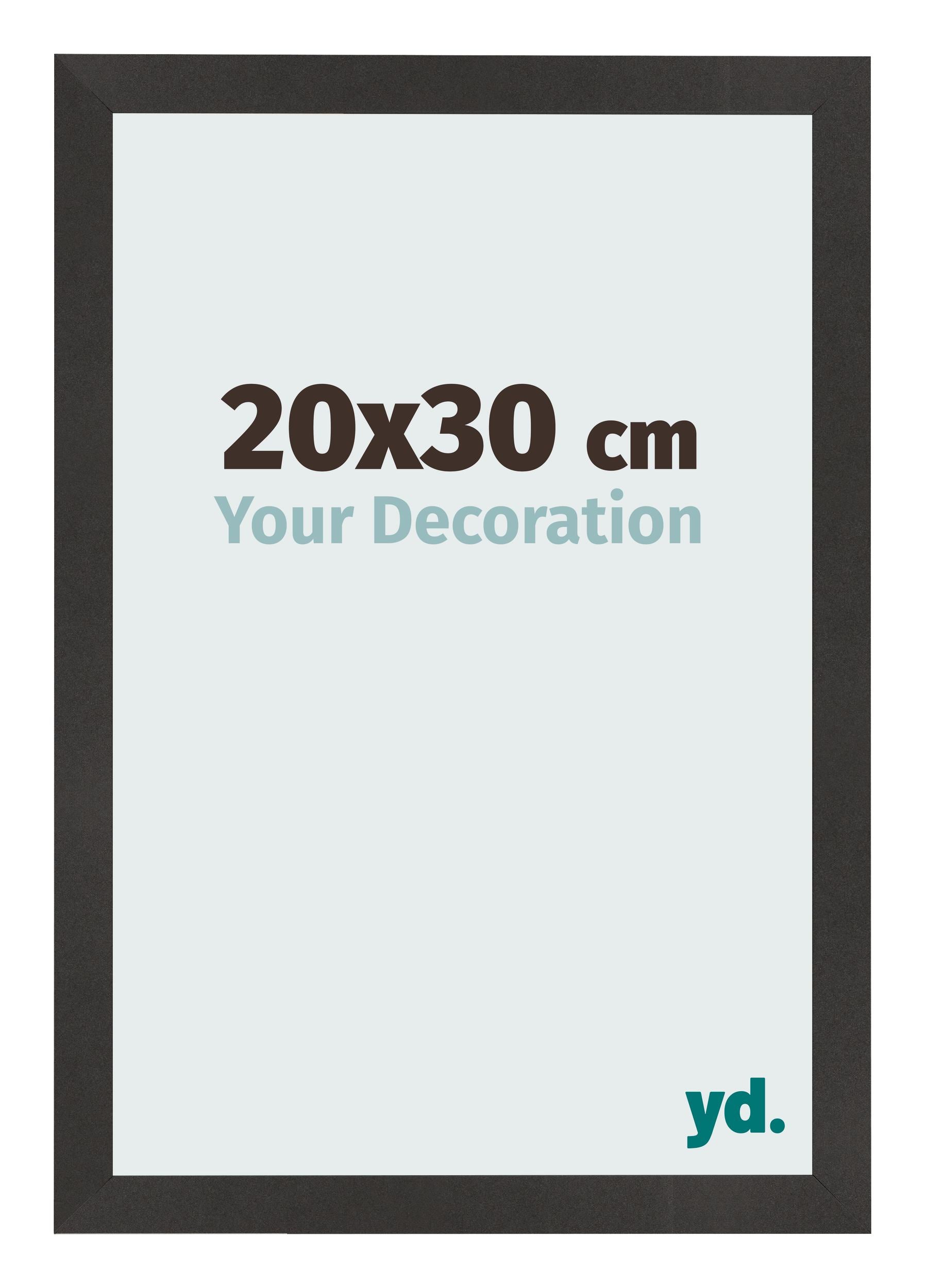 Photo Frame 20x30 cm Black Matte MDF Bologna Front Size | Yourdecoration.com
