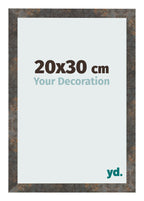 Photo Frame 20x30 cm Oxidized Metal MDF Bologna Front Size | Yourdecoration.com