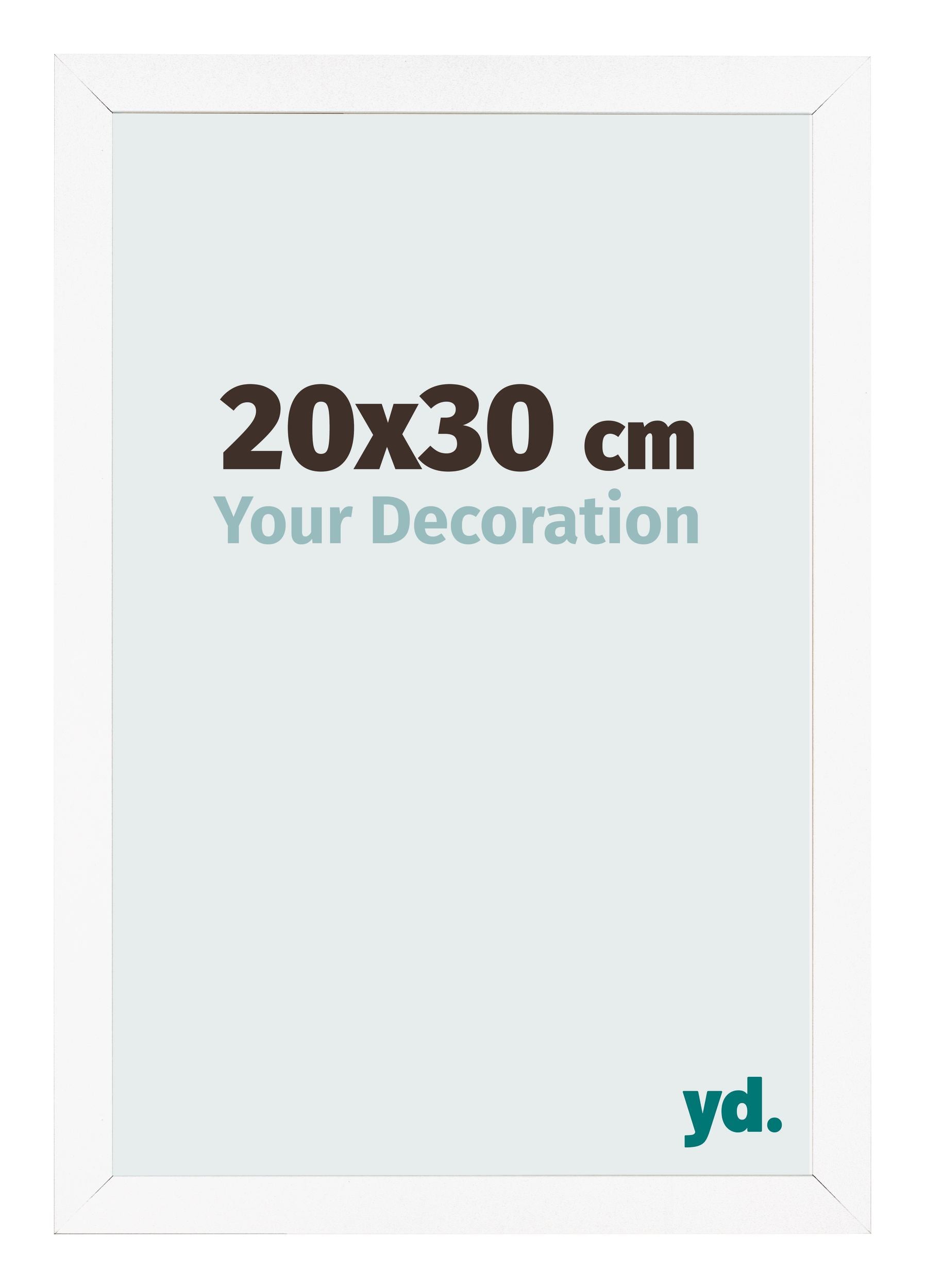 Photo Frame 20x30 cm White Matte MDF Bologna Front Size | Yourdecoration.com
