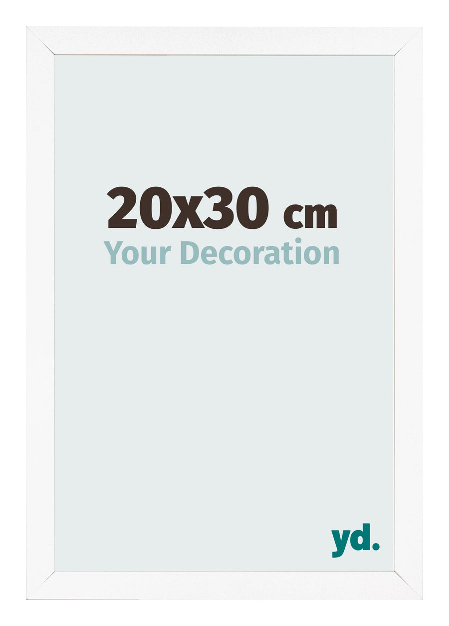 Photo Frame 20x30 cm White Matte MDF Bologna Front Size | Yourdecoration.com