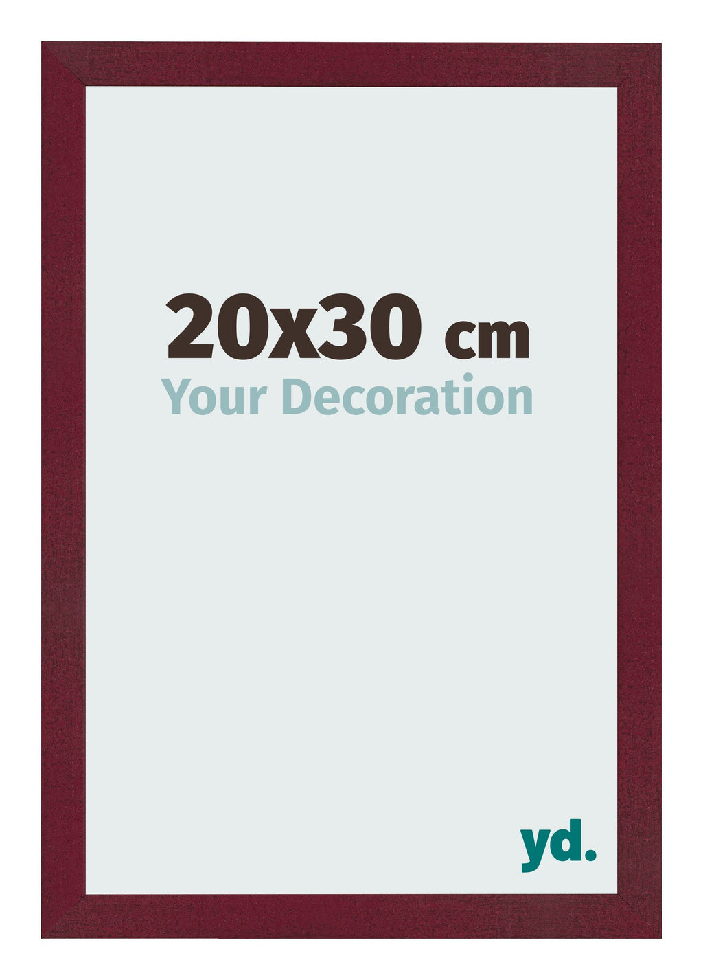 Photo Frame 20x30 cm Wine Red Swept MDF Bologna Front Size | Yourdecoration.com