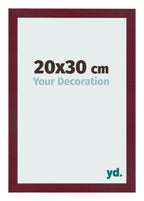 Photo Frame 20x30 cm Wine Red Swept MDF Bologna Front Size | Yourdecoration.com