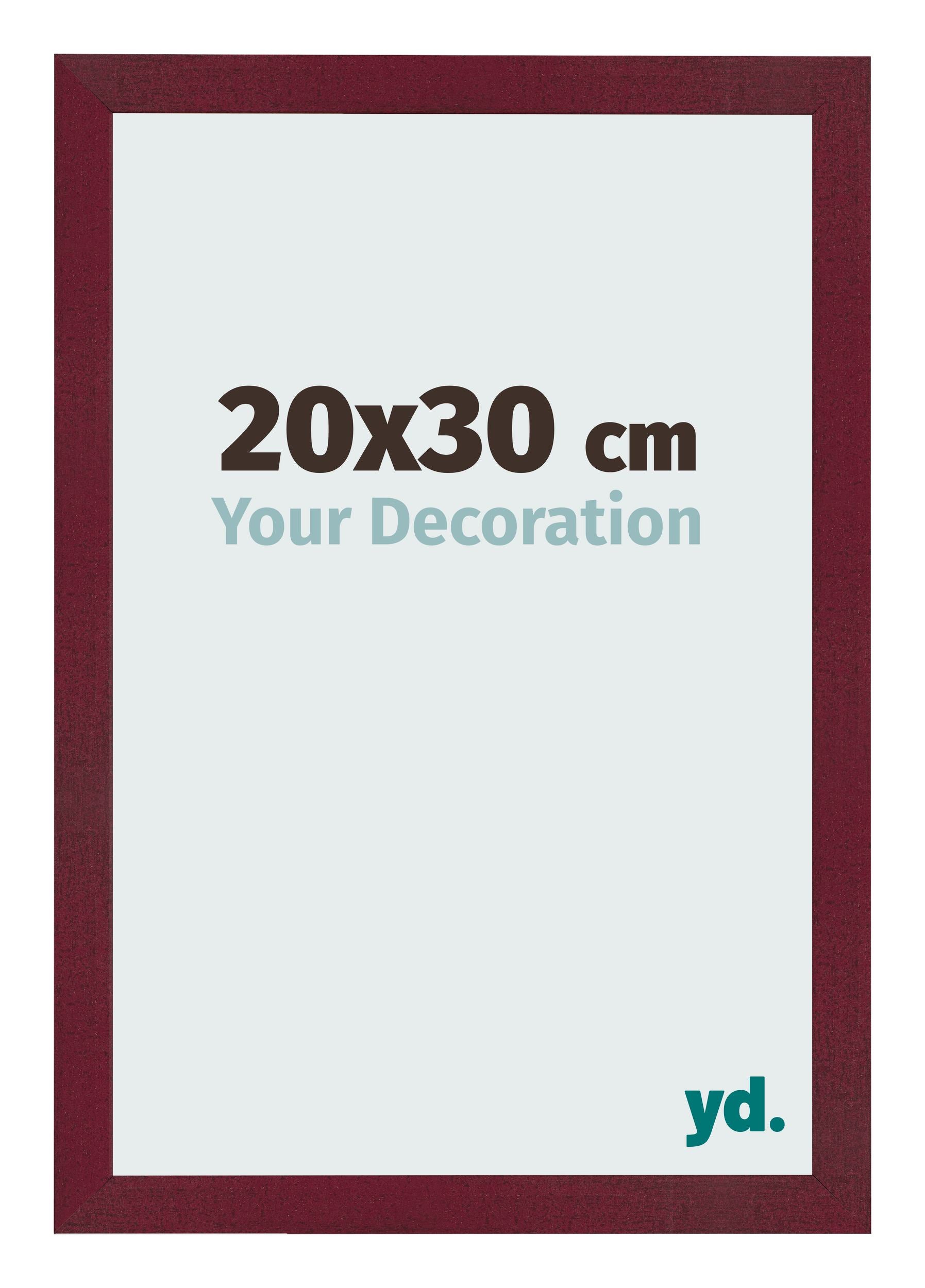 Photo Frame 20x30 cm Wine Red Swept MDF Bologna Front Size | Yourdecoration.com