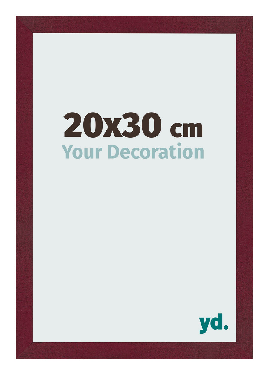 Photo Frame 20x30 cm Wine Red Swept MDF Bologna Front Size | Yourdecoration.com