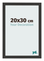 Photo Frame 20x30cm Black Woodgrain MDF Bologna Front Size | Yourdecoration.com